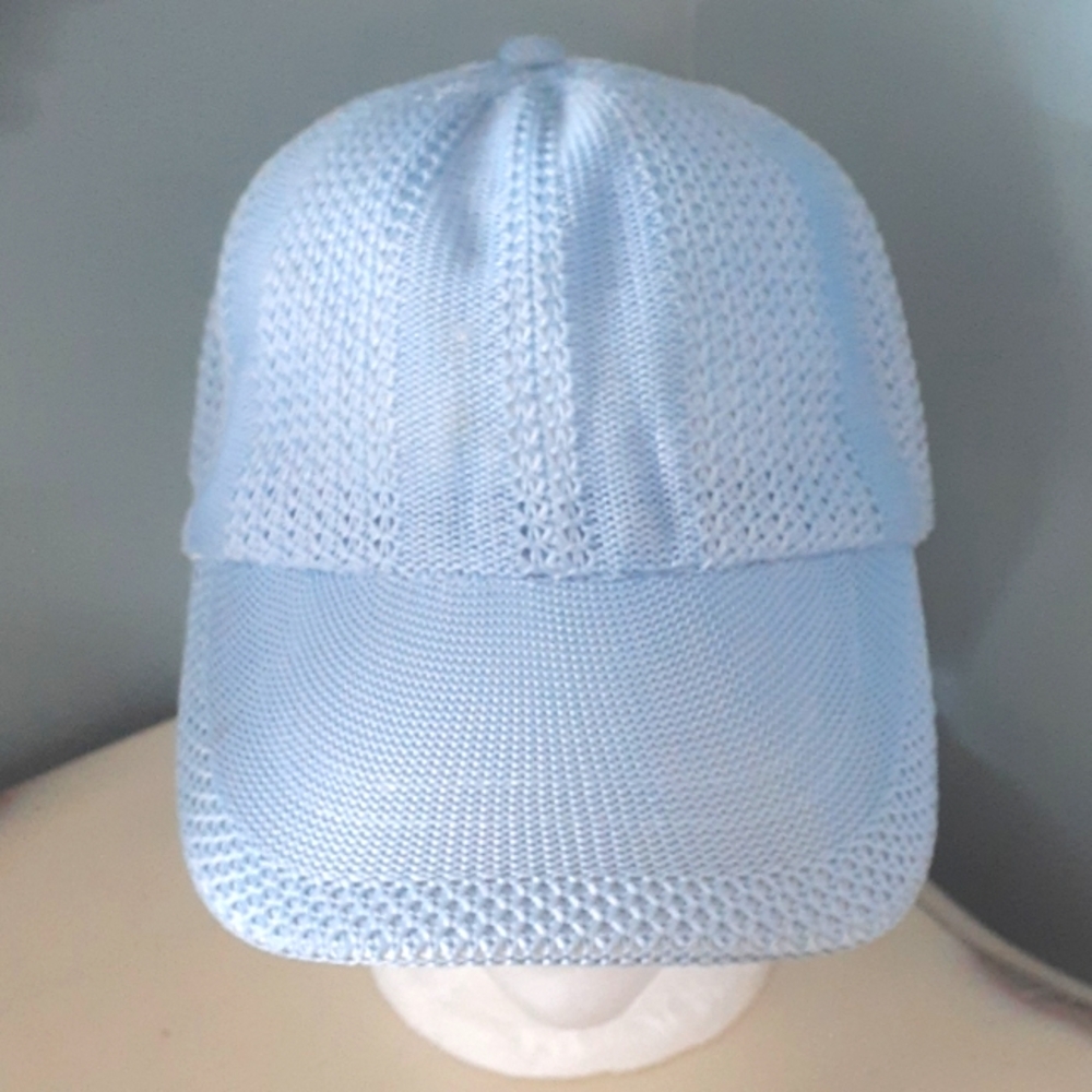 & Baby blue mesh crochet adjustable cap